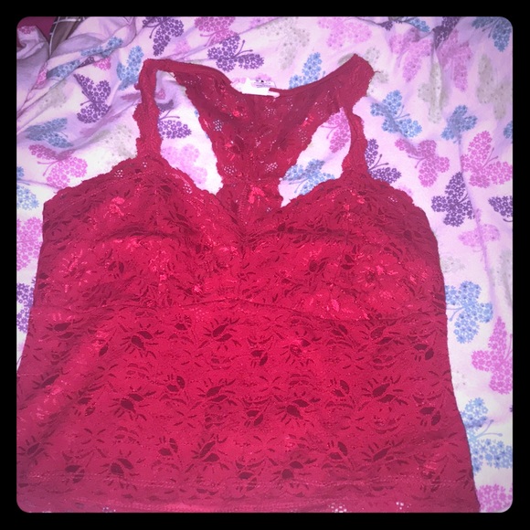 Red crop Tank Top - Picture 1 of 1